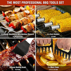 Grill Tools 122PCS Grilling Gifts for Men, for Fathers Day, Christmas, Grill Set BBQ Griddle for Outdoor Grill for Blackstone Weber Traeger Pit Boss Smoker Accessories