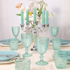 abrwyy Green Drinking Glasses Set of 4, Vintage Drinking Glasses, Green Glassware Drinking, Beverage Glasses Cup, Vintage Glassware Set for Water, Juice, Cocktail, Coffee