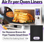 8 PCS Toaster Oven Liner for Nuwave Bravo Air Fryer Toaster Smart Oven, Reusable Teflon Liner, Air Fryer Accessories for Nuwave 12-in-1 30-QT XL Capacity Countertop Convection Oven