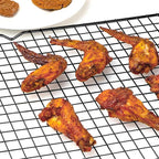BRIOUT Cooling Rack for Baking, 16x10 Inches Baking Rack, Thick Wire Cookie Rack for Cooking, Roasting, Grilling, Drying, Oven Safe, Fits Half Sheet Pan, Black