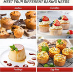 2 Pack 6 Cups Silicone Mini Muffin Pan with Metal Reinforced Frame Silicone Molds Cupcake Cake Baking Pans Cookie Baking Chocoflan Cupcake Mold Cake Molds Kitchen Baking Mom Gift Home Essentials