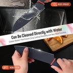 HAUSHOF Kitchen Knife Set, 12-Piece Knives Set with 6 colorful Sheaths, Non-Stick Coated Stainless Steel Blades for Slicing, Dicing&Cutting, Gifts Knife Set for Dad, Mom, Husband and Wife