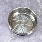 BinaryABC Stainless Steel Dumpling Steamer Basket for Pot,22cm Steamer Insert for Food Veggie Rice Noodle Roll (8.66INCH)