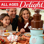 3 Tier Mini Chocolate Fountain Machine, Easy to Use & Clean, Great for Parties, Events & Weddings, 22 Oz Capacity, Aqua
