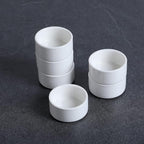 1 oz Mini Porcelain Ramekins Set of 6, Small Ceramics Souffle Dish, Exactly Designed for Dipping Sauce, Ketchup, Salsa and Jams, 30ml White