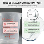 16 oz (2 Cup) Liquid Measuring Cup, Food-Grade Plastic Measuring Cup with Laser-Etched Markings, Clear Single Measuring Cup
