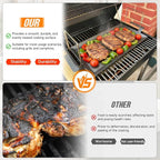 Premium Carbon Steel Griddle Comes with Grill Press, Large Non-Toxic Stovetop Flat Top Pan for Gas, Electric Range, Induction, Grill & Campfire, Pre-seasoned Nitride Coating, Oven Safe to 1200°F