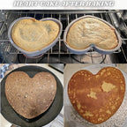 Heart Shaped Cake Pans 8 Inch – Set of 2 Nonstick Silicone Heart Cake Pan for Baking, Oven & Microwave Safe Molds – Durable, Easy-Clean Matte Surface - Grade Novelty Shaped Cake Pans (Gray)