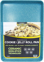 casaWare 3pc Ultimate Commercial Weight Cookie Sheet Set, Two 15 x 10-Inch Pans, One 13 x 9-Inch-Inch Pan (Blue Granite)