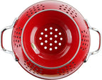 Calypso Basics by Reston Lloyd Powder Coated Enameled Colander, 1.5 Quart, Red