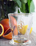 La Rochere Fleur De Lys Glass Tumbler Set of 6 – Classic French Drinking Glasses with Embossed Royal Lily Motif – Pressed Glass Tumblers for Water, Juice & Everyday Entertaining (8.5 Oz)