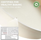 HONGBAKE Nonstick Ceramic 9 Inch Round Cake Pan Set of 2, Heavy-Duty Aluminized Steel round cake pans with Diamond Texture, Non-Toxic Cake Molds, Cake Pans Sets for Baking Cheesecake, Cream