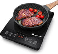 Portable Induction Cooktop 20 Temperature & Power Levels,1800W Single Burner Electric Cooktop with 6.8 inch Heating Coil,Low Noise Hot Plate with Timer