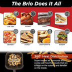 Nuwave 6-quart Brio Healthy Digital Air Fryer with One-Touch Digital Controls, 6 Preset Menu Functions & Removable Divider Insert (Renewed)