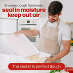 Hans Grill Pizza Dough Proofing Box - Pack of 2 Stackable BPA-Free Trays with Covers - Perfect as a Bread Proofing Box and Dough Container - Premium Quality Pizza Storage Container (2 Pack Large)