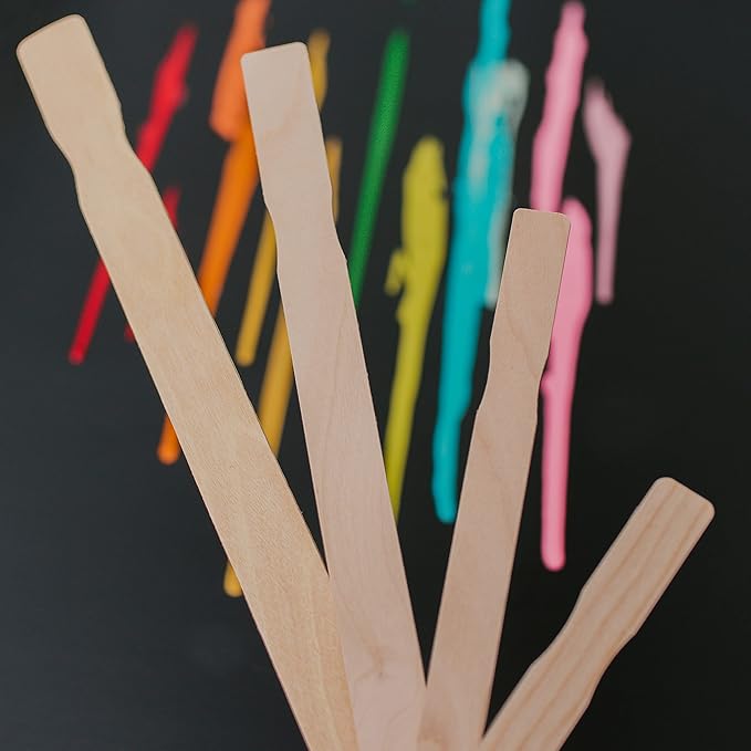 Wooden Stir Sticks 17-3/4 inch, Pack of 100 Paint Stirring Sticks, Craft Sticks Jumbo, Unfinished Wood Sticks for Crafts, by Woodpeckers