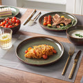 12 Piece Stoneware Dinnerware Set for 4 – Plates & Bowls Dish Set