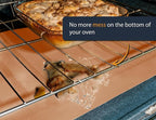 Oven Liners for Bottom of Oven - 3 Pack Large Heavy Duty Mats, 16.25”x23” NonStick Reusable Liner for Electric, Gas, Toaster Grills - BPA & PFOA Free Kitchen Accessory to Keep Appliance Clean (Copper)