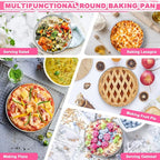 EWFEN 6 Inch Cake Pan Set of 2, Stainless Steel Round Layer Cake Baking Pans Tins, Non-Toxic & Healthy, Leak-proof & Easy Clean & Dishwasher Safe