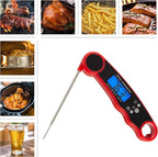 Instant Read Food Thermometer - Water-Resistant Digital Thermometer with Magnetic Back - for Cooking, Grilling, and Baking by Home-Complete