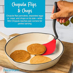 Dreamfarm Everyday Kitchen Essentials (Red) - Clongs Lite Click‑Lock Tongs, Supoon & Mini Supoon Scraper Spoons, Chopula & Mini Chopula Spatulas – Heat‑Resistant Nylon/Silicone for Cooking & Baking
