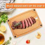 Cutting Boards for Kitchen Dishwasher Safe Eco-Friendly Composite Cutting Board Set of 2, Reversible Chopping Board with Handles & Juice Grooves, Small & Large Cutting Board for Countertop