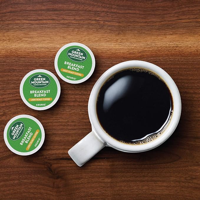 Green Mountain Coffee Roasters Breakfast Blend Single-Serve Keurig K-Cup Pods, Light Roast Coffee, 12 Count