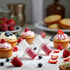 2Pcs Red Cake Digger,Cupcake Corer Tools,Muffin Cake Pastry Corer Model Plunger Cutter Decorating Reusable Plastic Cake Digging Holes for Muffin Cake Filling Fruit and Vegetable Tools