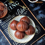CHEFMADE Muffin Cake pan, 12-Cavity Non-Stick Chestnut-Shaped Bakeware for Oven Baking (Champagne Gold)