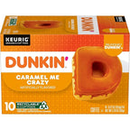 Dunkin' Coffee Keurig K-Cup Pods, Caramel Me Crazy, 10 Count (Pack of 1) - Packaging May Vary