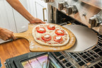 Cuzi Gourmet XL 4-Piece Pizza Stone Set - 15" Thermal Shock Resistant Cordierite Baking Stone, 22" Natural Bamboo Peel & Cutter Rocker - Large Stone for Grill and Oven