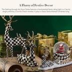 MACKENZIE-CHILDS Snow Globe, Light-Up Musical Christmas Decor for Living Room, Dashing Through The Snow