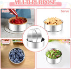 E-far Small Cake Pans Set of 2, 5 Inch Stainless Steel Mini Round Baking Pan Tins - Non-Toxic & Leak-Proof Cake Mold for Smash Birthday Layer Tiered Cheesecake, Easy Clean & Dishwasher Safe