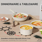 23 Pcs Pots and Pans Set Non Stick, Ceramic Cookware Set Non Toxic with Detachable Handles, Healthy Induction Cookware Oven Safe RV Kitchen Set, PFAS PFOA & PTFE Free, Cream White