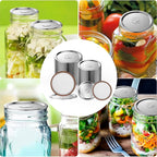 24Pcs- Regular Mouth Canning Lids for Ball, Kerr Jars - Split-Type Metal Mason Jar Lids for Canning - Food Grade Material, 100% Fit & Airtight for Regular Mouth Jars