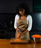 Zyliss Julienne Y Peeler – Ultra-Sharp Stainless Steel Blade for Carrots, Zucchini & Potatoes – Ergonomic Wheatstraw Grip – Built-in Eye Cutter & Safety Cover – Dishwasher Safe – Orange