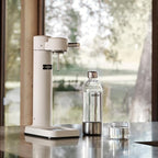 Aarke Carbonator lll, Sparkling & Carbonation Water Machine, Stainless Steel with PET BPA-Free Reusable Bottle Volume 1L/34 fl oz (Matte White)