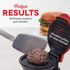 Dash Mini Maker Grill - Compact & Indoor Electric Grill - Efficient & User-Friendly Device with Nonstick Surface - Quick Heat-Up System - Easy-to-Clean & Store - Red