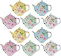 Porcelain Tea Bag Coasters, Floral Used Tea Bag Holder Ceramic, Set of 10 Tea Bag Plates Floral, Teaspoon Rest, Tea Bag Dish, Tea Party Gifts