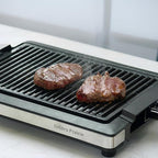 Electric Indoor Grill, 1600W Smokeless Style BBQ Grill with Water-Filled Drip Tray, 15-Inch Nonstick Grate for Steaks & Korean BBQ, Rapid Heating for Searing