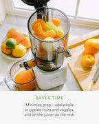Nama J2 Cold Press Juicer – Self Feeding for Hands-Free Operation with Wide Mouth Hopper for Whole Recipe Loading, Zero Waste Masticating Juicer For More Juice, Less Pulp – Easy Cleanup & Assembly