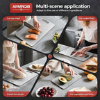 Titanium Cutting Board Set of 3,100% Pure Titanium Cutting Boards for Kitchen, Double Sided Non Toxic Cutting Board, Ideal Charcuterie & Chopping for Meat, Hygiene Durable Dishwashr（3 Pack)