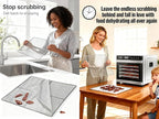 Non-Stick Silicone Dehydrator Liners: 11.4x11.4 inch Fit Cercker/CE-12 Fendia/FDS-10 BPA-Free Easy Clean Reusable Mesh Sheets for Healthy Snacks 12-Pack