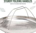 Goodful All-In-One Pan Steamer Basket, Premium Stainless Steel Construction, Dishwasher Safe, Perfect for Steaming Vegetables, Full Handle for Easy Use