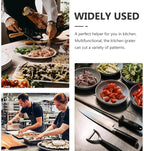 PRETYZOOM Multifunctional Kitchen Grater Slicer Stainless Steel Vegetable Cutter Portable Kitchen Gadget 9.44X7.44X2.36 Inch for Efficient Food Preparation