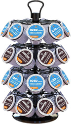 BLACKSMITH FAMILY 36 K Cup Pod Carousel Easy Assembly Design K Cup Holders,K Cup Holder, K Cups Holder,K Cup Carousel, 4-Tier Coffee Pods Holder Storage Organizer Stand,Glossy Black