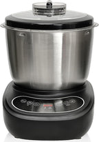 7L Electric Dough Mixer for Bread and Pizza Dough, Dough Maker Featuring a Ferment Function.304 Stainless Steel Whisk and a Top Small Window for Easy Add Water and Seasoning(Black）