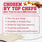 KITCHEN PERFECTION Silicone Smoker Oven Gloves For Women -Extreme Heat Resistant BBQ Gloves -Handle Hot Food Right on Your Smoker Grill Fryer|Waterproof Oven Mitts Grill Gloves |Superior Set+3 Bonuses