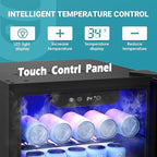 EUHOMY Beverage Refrigerator Cooler, 125 Can Mini Fridge with Glass Door for Soda Beer or Wine, Beverage Cooler for Home, Office, Bar with Adjustable Removable Shelves, Black