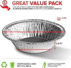 Stock Your Home 3 Inch Aluminum Foil Pie Pans (50 Count) Disposable & Recyclable Mini Pie Pans, Small Pie Tin for Baking, Cafes, and Restaurants, Durable Individual Pie Pan for Fruit Tarts, Quiche